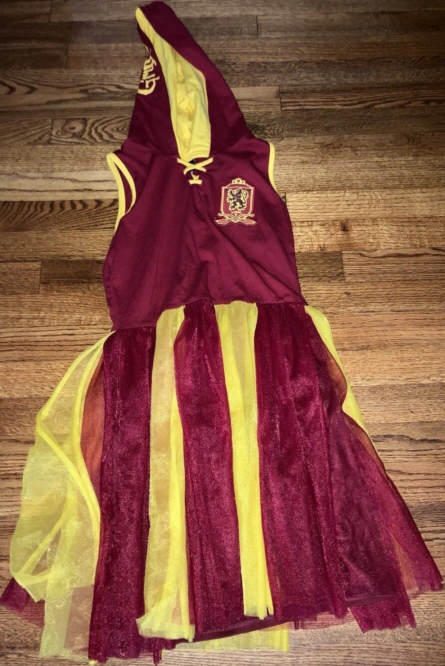 Harry Potter Gryffindor Hooded Cheerleading Dress Halloween Costume Child XL